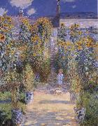 Claude Monet Monet-s Garden at Vetheuil Spain oil painting artist